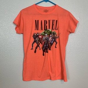 Marvel Avengers Women’s Large T-Shirt Orange Coral